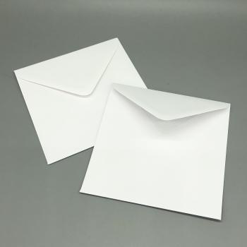 Umschlag quadratisch Papier Grußkarten weiß